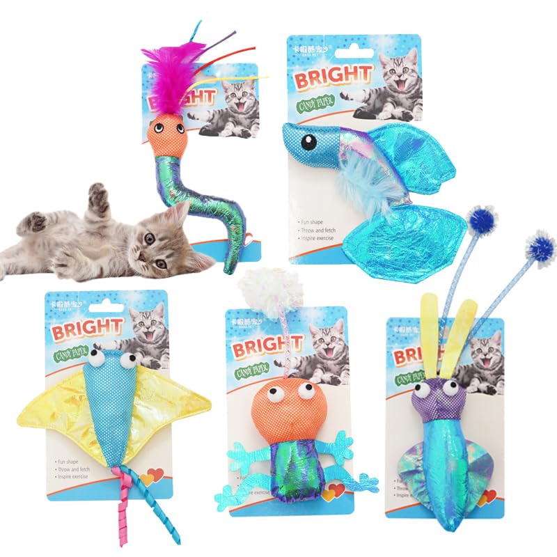 Amazon | 猫 おもちゃ 海の魚型 キャットニップ入り シャカシャカ音